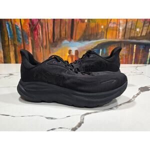 Hoka One M Clifton 10 Triple Black Size 13 D Men's 1162030 BBLC Running Shoes